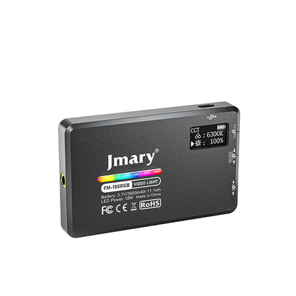 Jmary FM-150RGB RGB Led Telefon-Kamera Üstü Aydınlatma Işığı Siyah