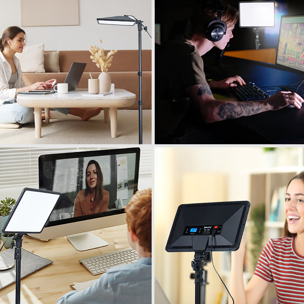 Jmary FM-17RS Uzaktan Kumandalı Dijital Göstergeli 17 inç LED Panel Video Işığı Siyah