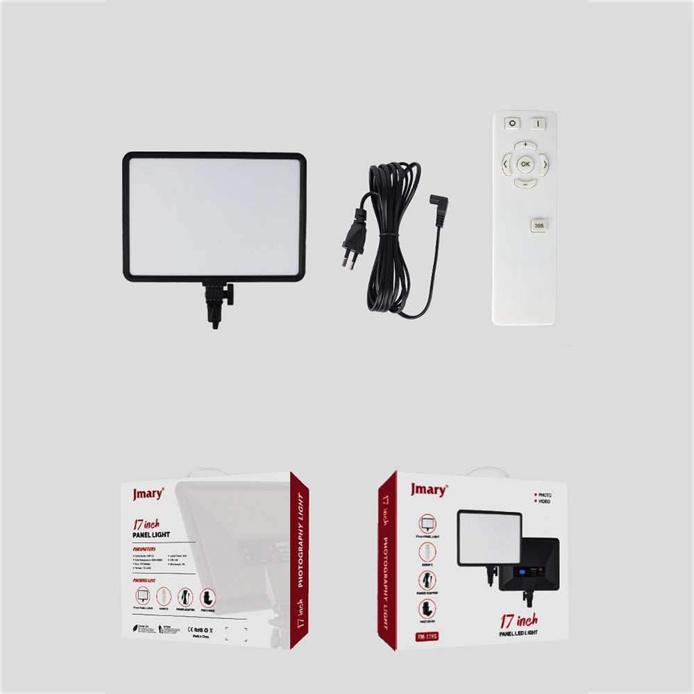 Jmary FM-17RS Uzaktan Kumandalı Dijital Göstergeli 17 inç LED Panel Video Işığı Siyah