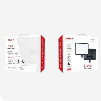 Jmary FM-17RS Uzaktan Kumandalı Dijital Göstergeli 17 inç LED Panel Video Işığı Siyah