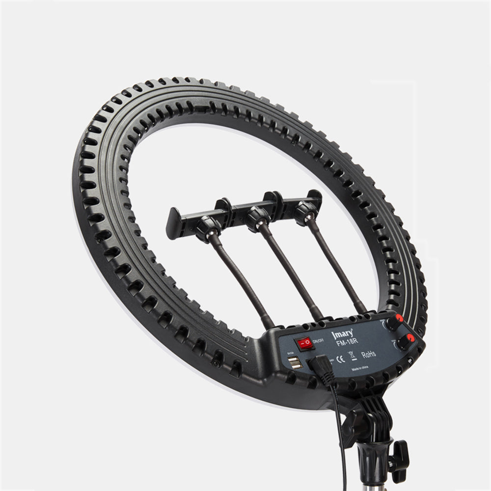 Jmary FM-18R Uzaktan Kumandalı 43cm Işıklı Telefon Tutucu Ring Light Siyah
