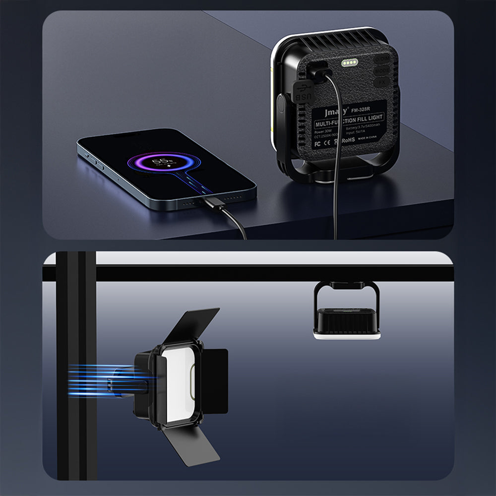 Jmary FM-328RGB Ayarlanabilir Ayaklı Askı Aparatlı LED Panel Aydınlatma Işığı 30W Siyah