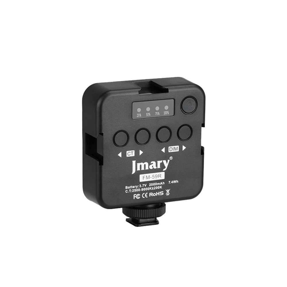 Jmary FM-59R Telefon-Kamera Üstü Pilli Aydınlatma Işığı Siyah