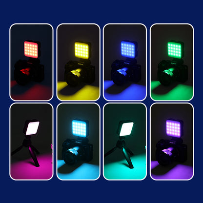 Jmary FM-69RGB RGB Led Telefon-Kamera Üstü Pilli Aydınlatma Işığı Siyah