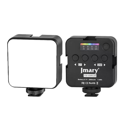 Jmary FM-69RGB RGB Led Telefon-Kamera Üstü Pilli Aydınlatma Işığı Siyah