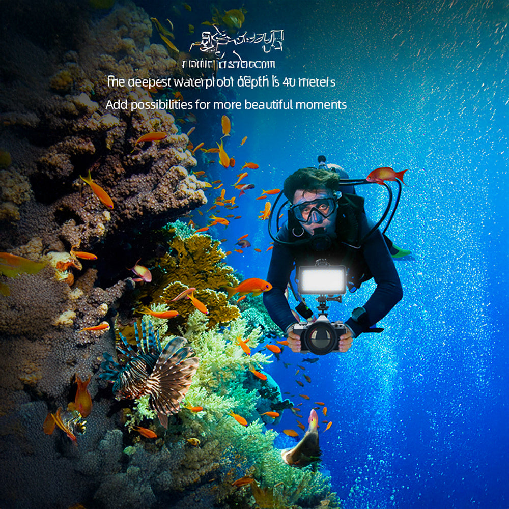 Jmary FM-72RGB IPX8 Sertifikalı RGB Su Altı Kamera Işığı Siyah