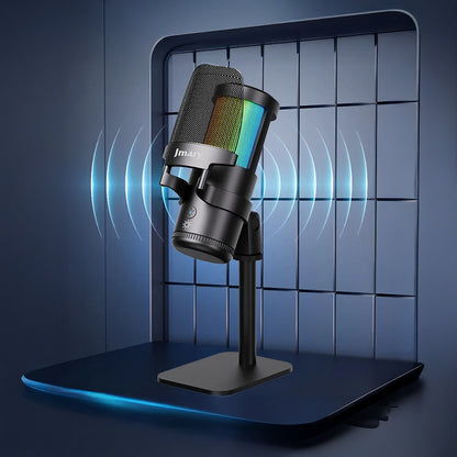 Jmary MC-PW13 Ayrılabilen Pop Filtreli Gürültü Önleyici 360° Dönebilen Tak Çalıştır USB Mikrofon Siyah