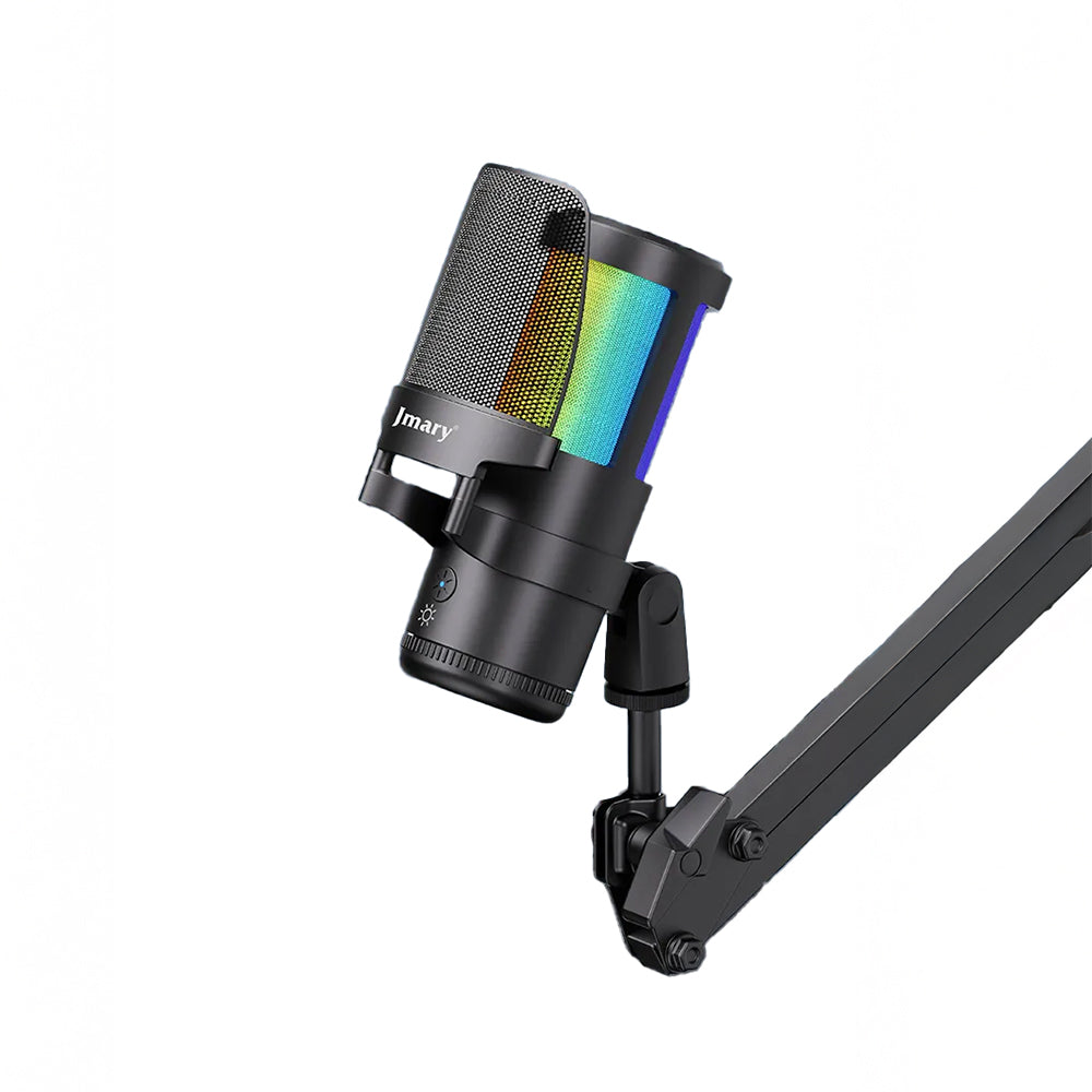 Jmary MC-PW13 Ayrılabilen Pop Filtreli Gürültü Önleyici 360° Dönebilen Tak Çalıştır USB Mikrofon Siyah