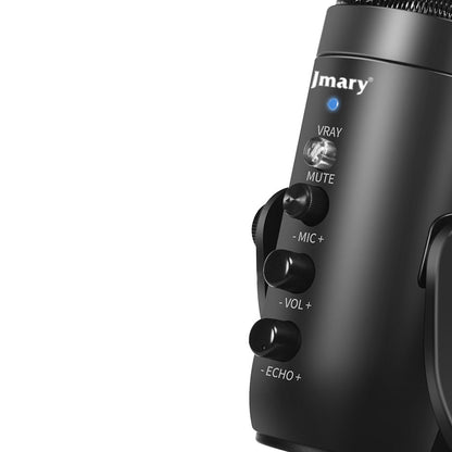 Jmary MC-PW8 Gürültü Önleyici Anti-Şok Teknoloji Tak Çalıştır Ekolu Stüdyo Mikrofon Siyah