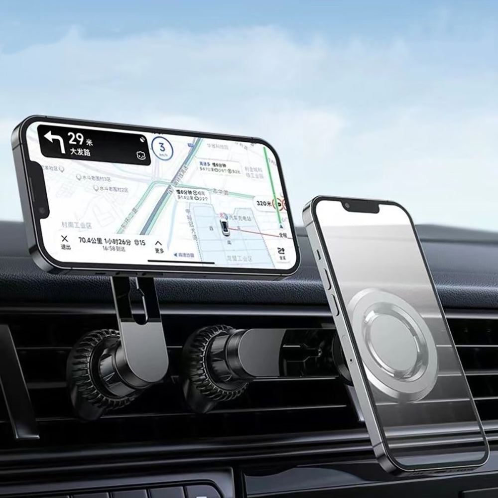 Jmary MH-78 Havalandırma Tasarımlı Magnetik Araç Telefon Tutucu Siyah