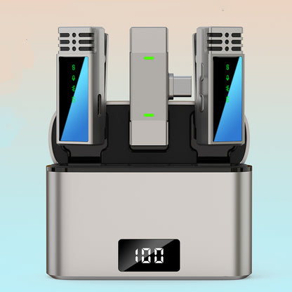 Jmary MW-15 Lightning Portlu Kablosuz Yaka Mikrofonu Gri