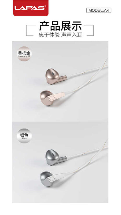 Lapas A4 3.5mm Kulaklık Gold