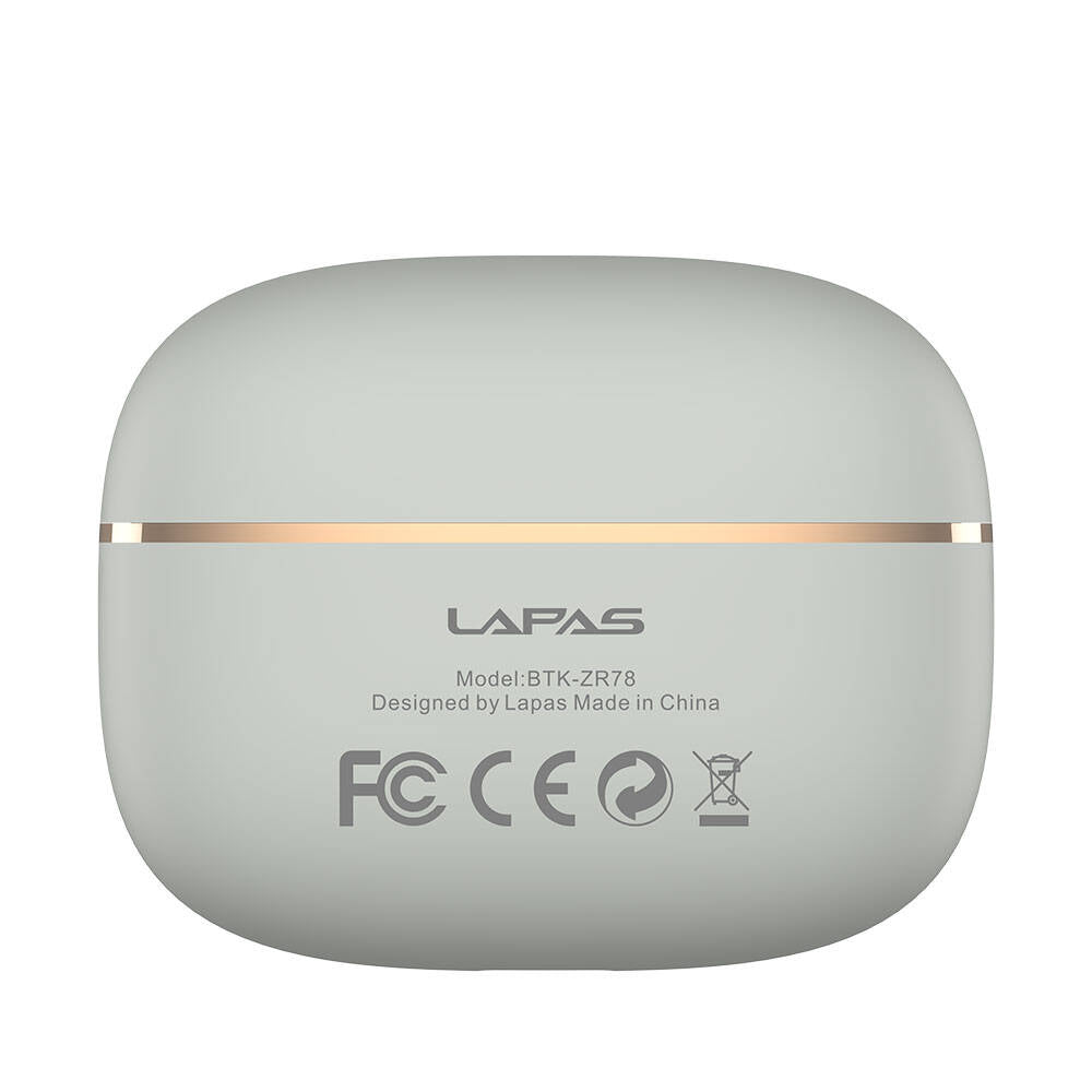 Lapas BTK-ZR78 ANC Özellikli ENC Teknolojili TWS Kulak İçi Bluetooth v5.3 Kulaklık Gri