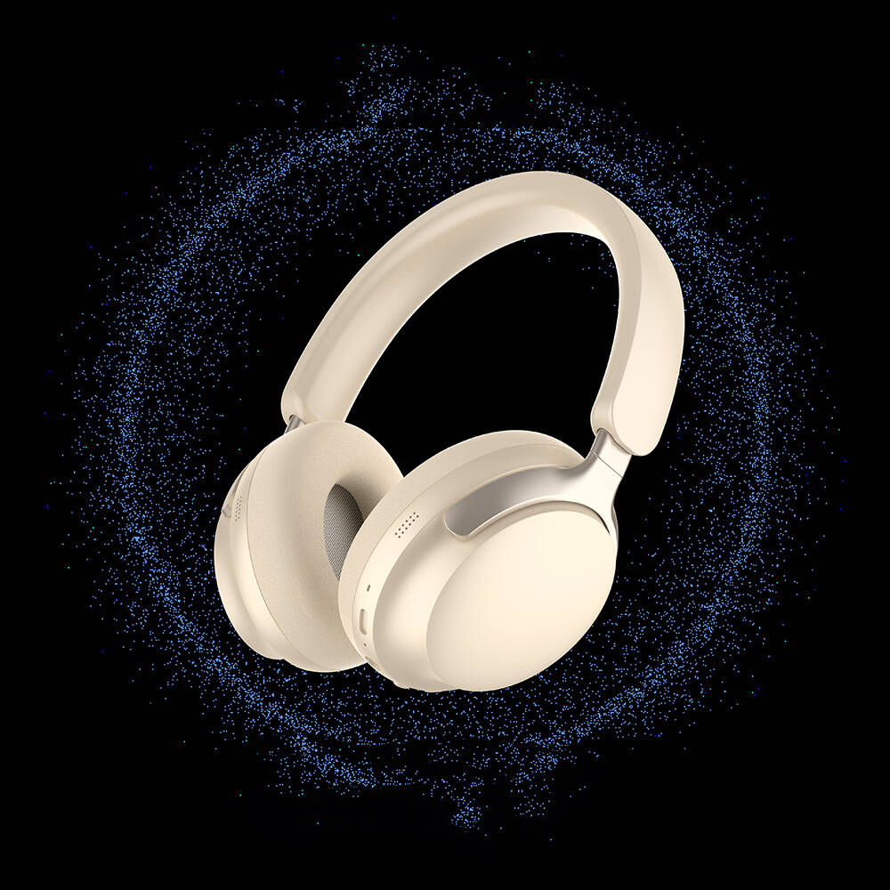 Lapas LP-HD001 ANC Özellikli Kulak Üstü Bluetooth v5.4 Kulaklık Krem