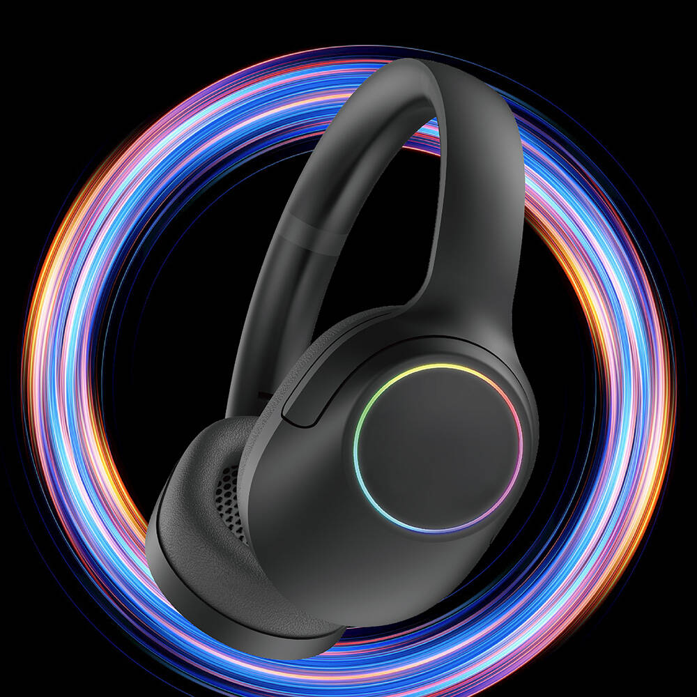 Lapas LP-HD003 RGB LED Işıklı Kulak Üstü Bluetooth v5.4 Kulaklık Siyah