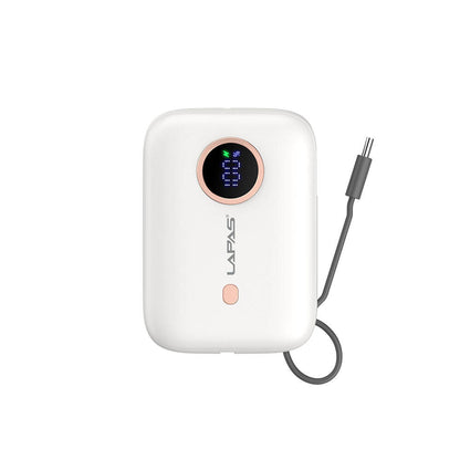 Lapas LP-PW001 Dijital LED Göstergeli Type-C Kablolu Taşınabilir Powerbank 10.000mAh Siyah