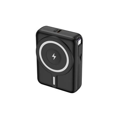 Lapas LP-PW002 Dijital LED Göstergeli Type-C & Lightning Kablosuz Taşınabilir Powerbank 10.000mAh Beyaz