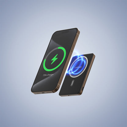 Lapas LP-PW003 Ultra İnce Hızlı Şarj Özellikli Wireless Powerbank 5000mAh 15W Gold