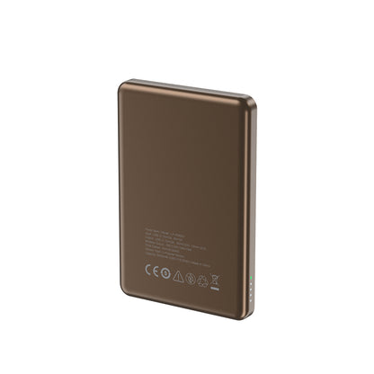 Lapas LP-PW003 Ultra İnce Hızlı Şarj Özellikli Wireless Powerbank 5000mAh 15W Gold