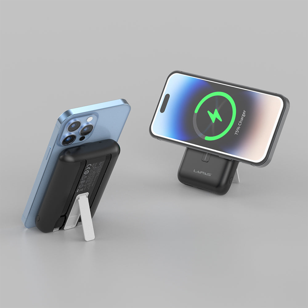 Lapas LP-PW004 Akıllı Saat Kablosuz Şarj Özellikli Wireless Powerbank 10000mAh 15W Siyah