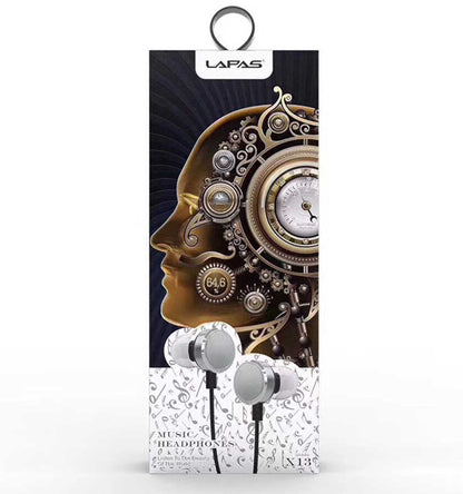 Lapas X13 3.5mm Mp3 Stereo Kulaklık Gri