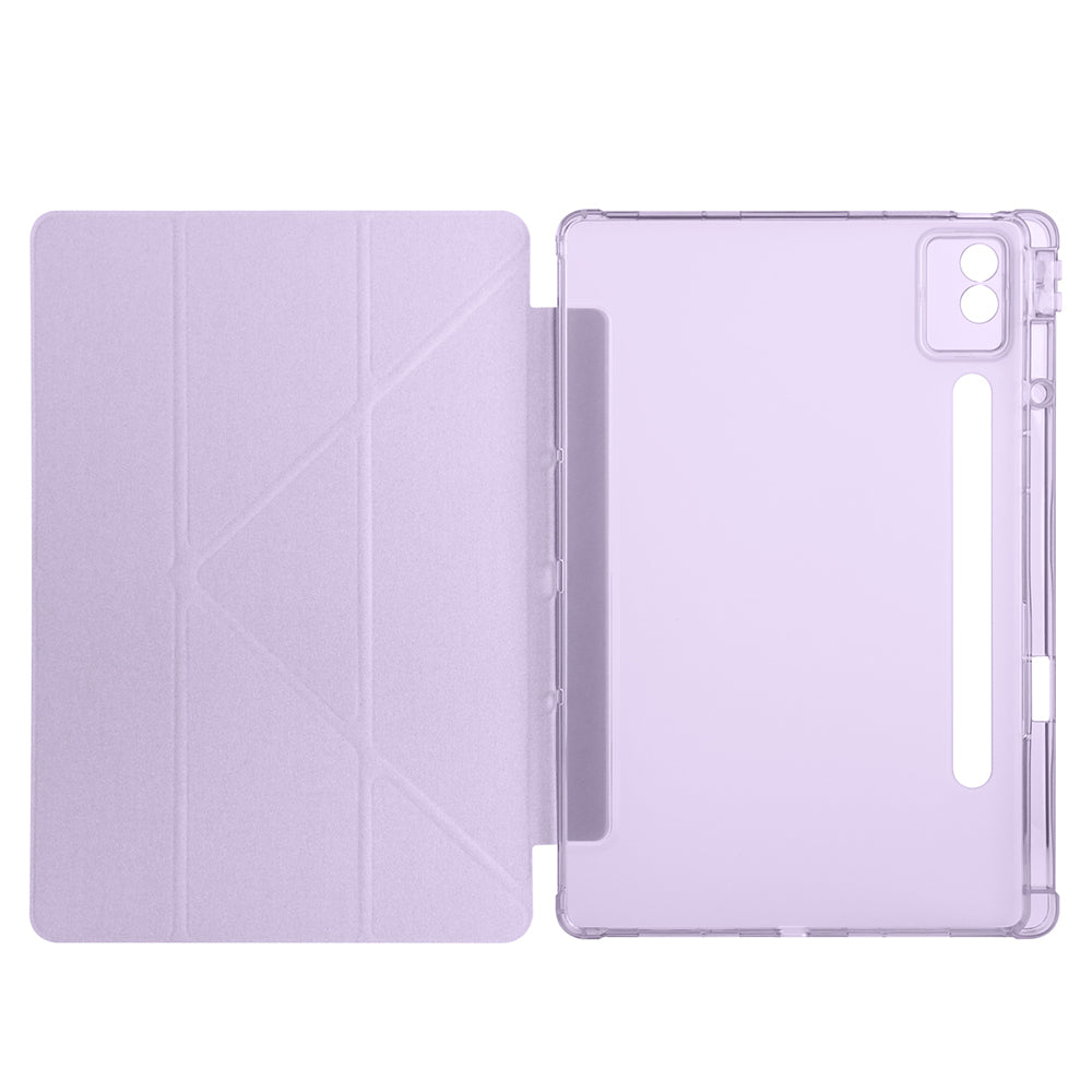 Lenovo Idea Tab Pro 12.7 TB-373FU Kılıf Zore Tri Folding Kalem Bölmeli Standlı Kılıf Rose Gold