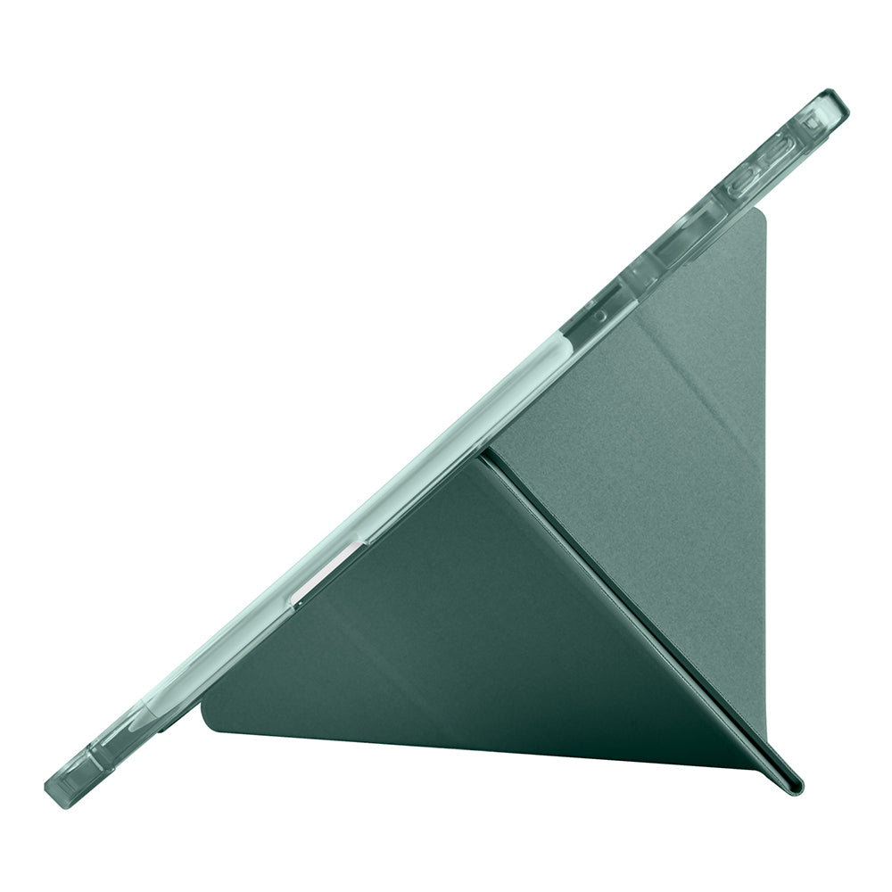 Lenovo Idea Tab Pro 12.7 TB-373FU Kılıf Zore Tri Folding Kalem Bölmeli Standlı Kılıf Mavi