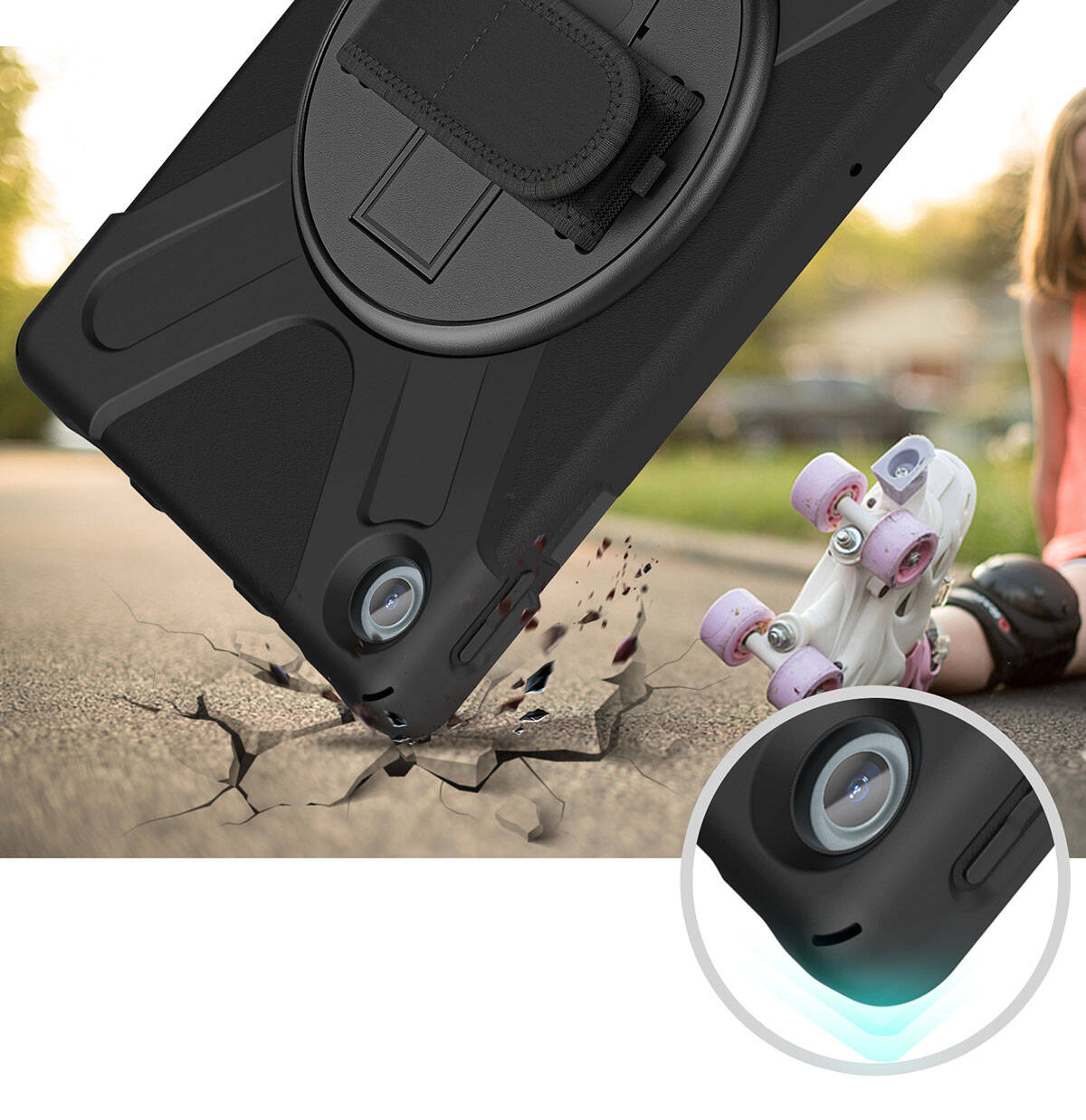 Lenovo Tab M10 Plus TB-125F - TB-128F 3. Jenerasyon Zore Defender Tablet Silikon Siyah