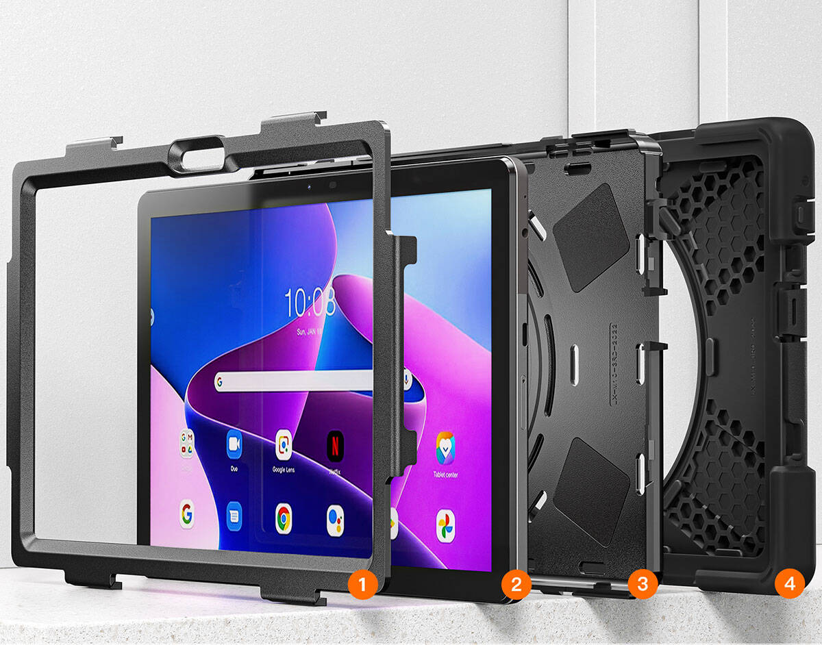 Lenovo Tab M10 TB-328F 3. Jenerasyon Zore Defender Tablet Silikon Siyah