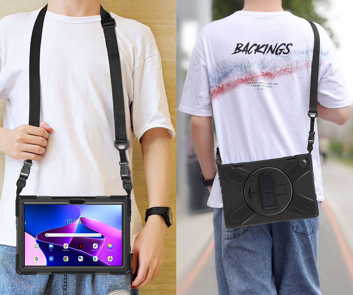 Lenovo Tab M10 TB-328F 3. Jenerasyon Zore Defender Tablet Silikon Siyah