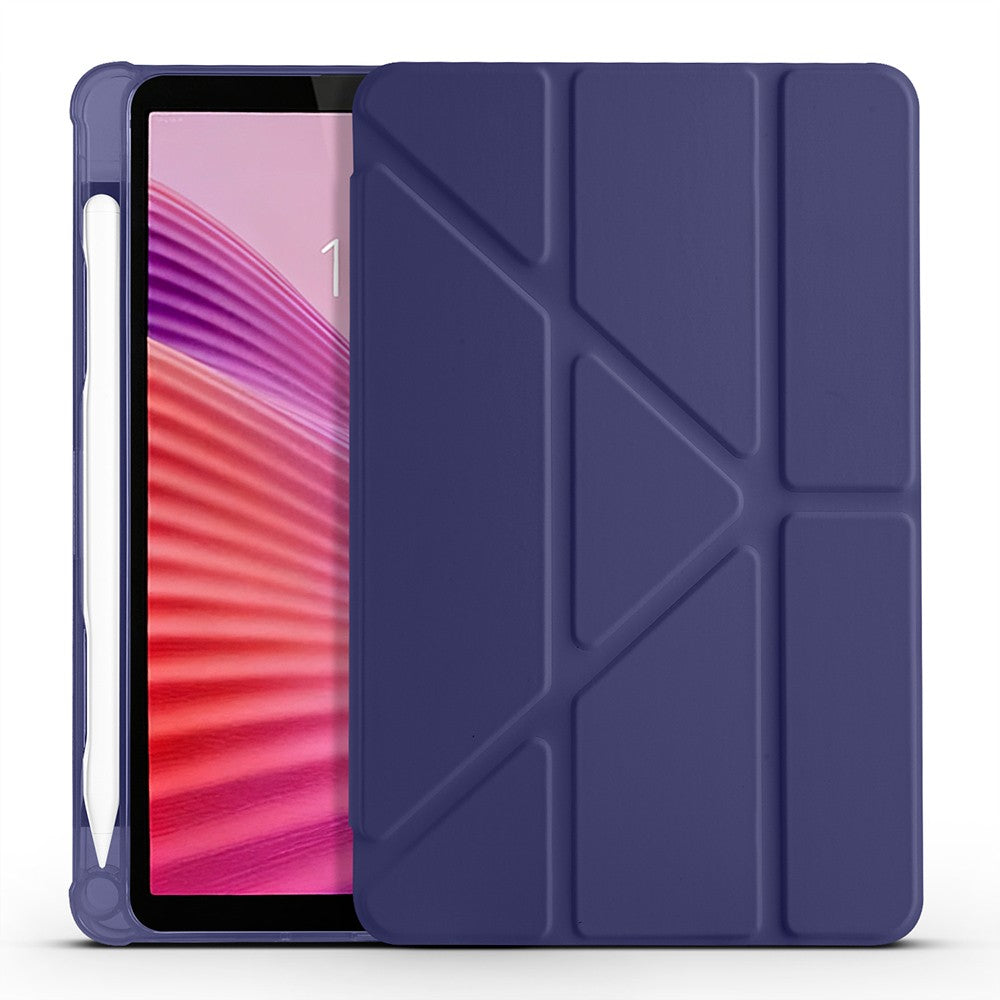 Lenovo Tab One 8.7 TB-305FU Kılıf Zore Tri Folding Kalem Bölmeli Standlı Kılıf