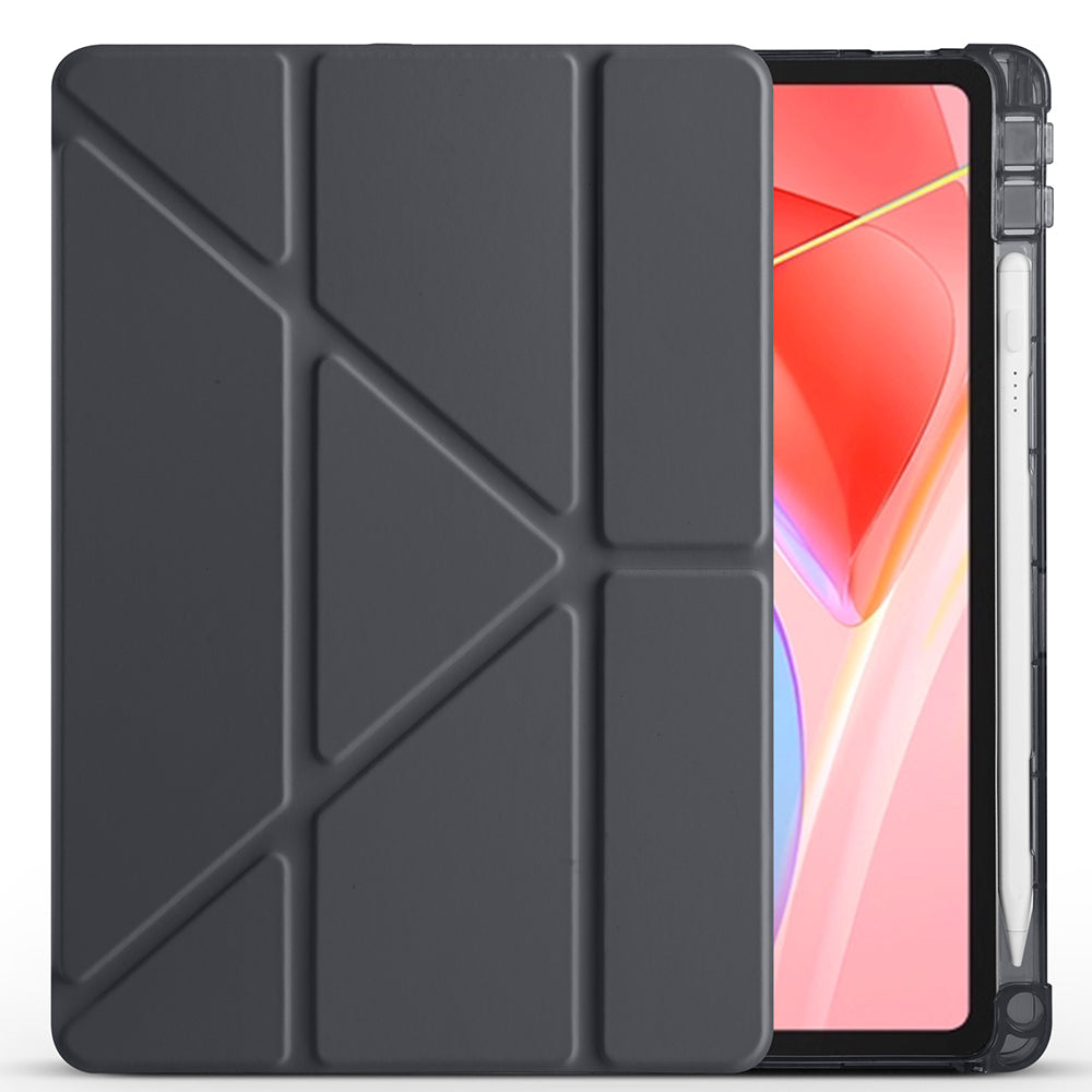 Lenovo Tab TB-311FU Kılıf Zore Tri Folding Kalem Bölmeli Standlı Kılıf Mavi