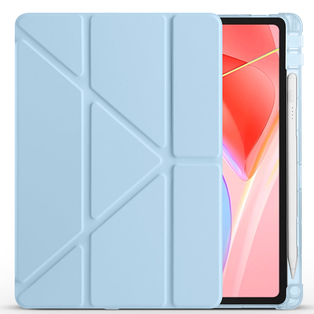 Lenovo Tab TB-311FU Kılıf Zore Tri Folding Kalem Bölmeli Standlı Kılıf Lila