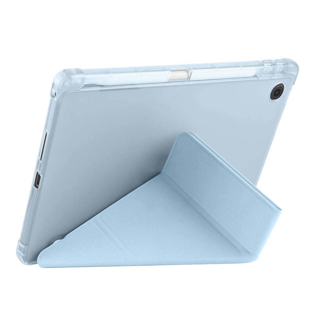 Lenovo Tab TB-311FU Kılıf Zore Tri Folding Kalem Bölmeli Standlı Kılıf Siyah