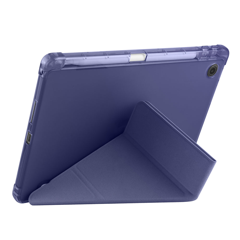 Lenovo Tab TB-311FU Kılıf Zore Tri Folding Kalem Bölmeli Standlı Kılıf Siyah