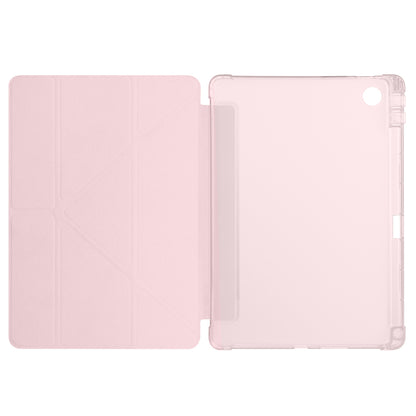 Lenovo Tab TB-311FU Kılıf Zore Tri Folding Kalem Bölmeli Standlı Kılıf Rose Gold