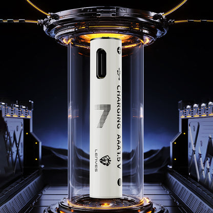 Lenyes AAA107 Type-C Şarj Portlu Şarj Edilebilir AAA Lityum-ion Pil 600mWh 1.5V 2 Adet Beyaz