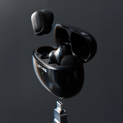 Lenyes Air 56 Ai Çeviri Özellikli ANC/ENC Teknolojili Kulak İçi Bluetooth Kulaklık v5.3 Siyah