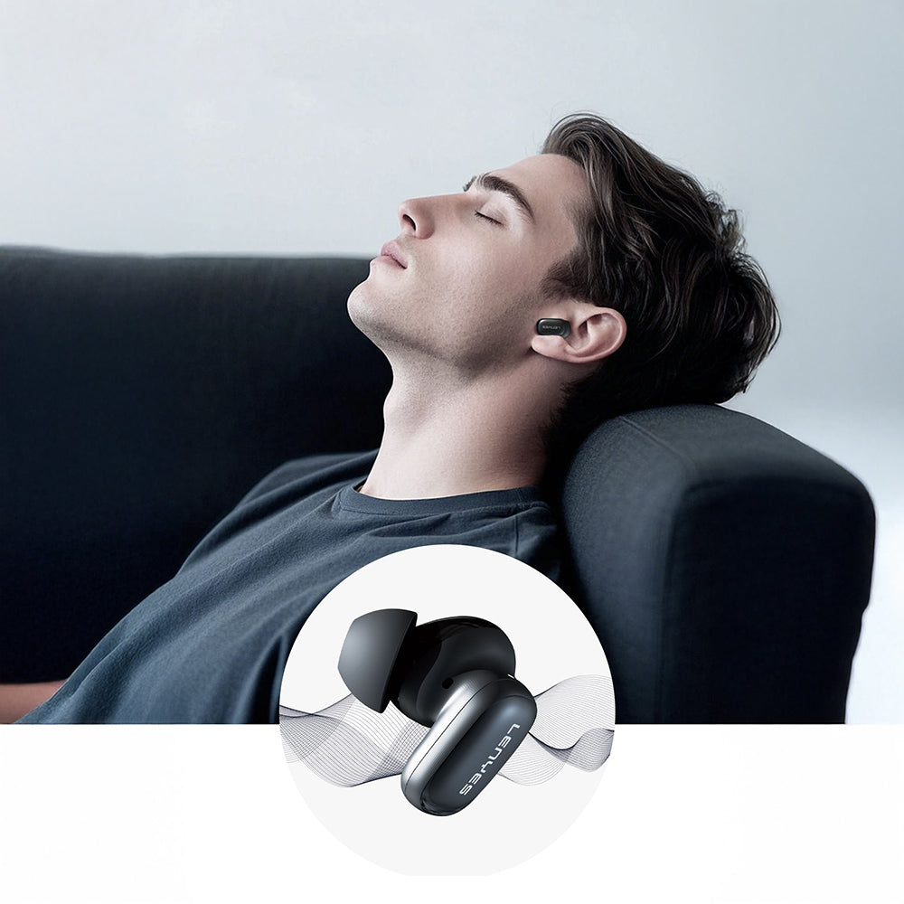 Lenyes Air 56 Ai Çeviri Özellikli ANC/ENC Teknolojili Kulak İçi Bluetooth Kulaklık v5.3 Siyah