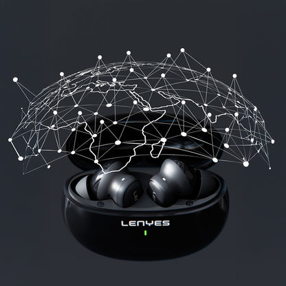 Lenyes Air 56 Ai Çeviri Özellikli ANC/ENC Teknolojili Kulak İçi Bluetooth Kulaklık v5.3 Siyah