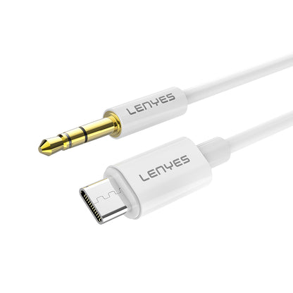 Lenyes AX102 Type-C to 3.5mm AUX Audio Kablo 1M Beyaz