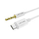 Lenyes AX102 Type-C to 3.5mm AUX Audio Kablo 1M Beyaz