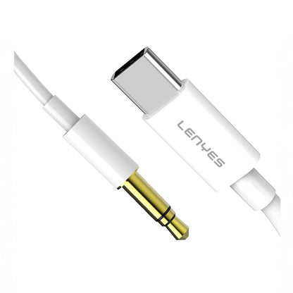 Lenyes AX106 Type-C to 3.5mm AUX Audio Kablo 1M Beyaz