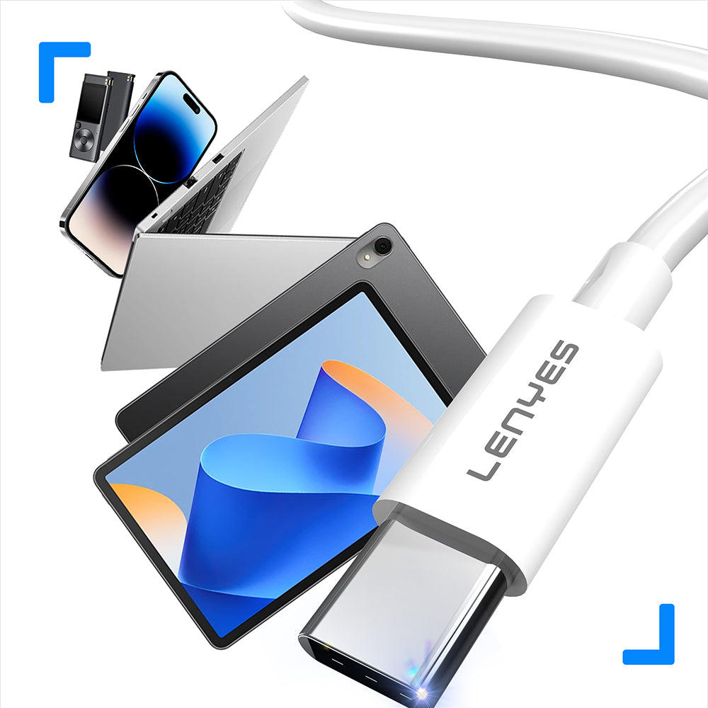 Lenyes AX106 Type-C to 3.5mm AUX Audio Kablo 1M Beyaz