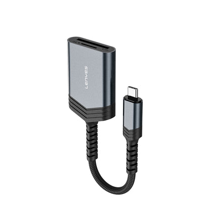 Lenyes AX137 2in1 Type-C to TF/SD Kart Çevirici Dönüştürücü Siyah