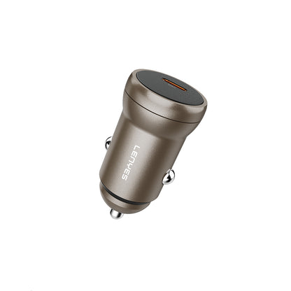 Lenyes CA62 Hızlı Şarj Özellikli Type-C Portlu PD Araç Şarj Aleti 30W Gold