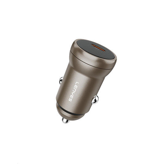 Lenyes CA62 Hızlı Şarj Özellikli Type-C Portlu PD Araç Şarj Aleti 30W Gold