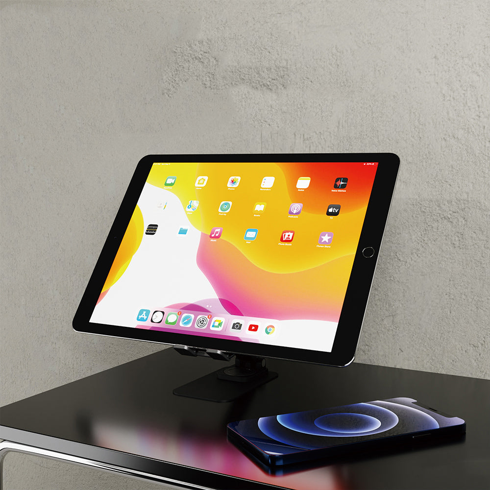 Lenyes CR136 Ayarlanabilir Katlanabilir 360° Dönebilen Telefon ve Tablet Standı Siyah