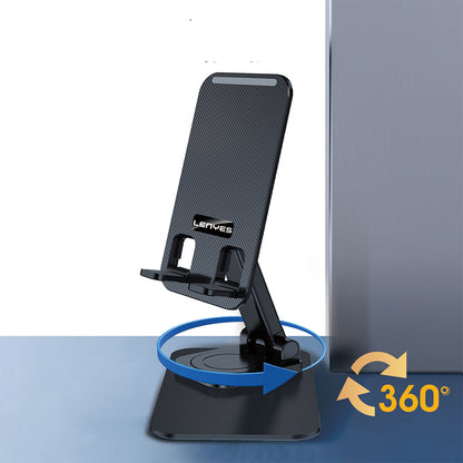 Lenyes CR136 Ayarlanabilir Katlanabilir 360° Dönebilen Telefon ve Tablet Standı Siyah