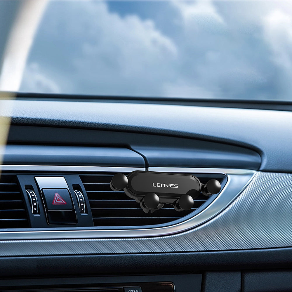 Lenyes CR151 360° Dönebilen Havalandırma Tasarım Araç Telefon Tutucu Siyah